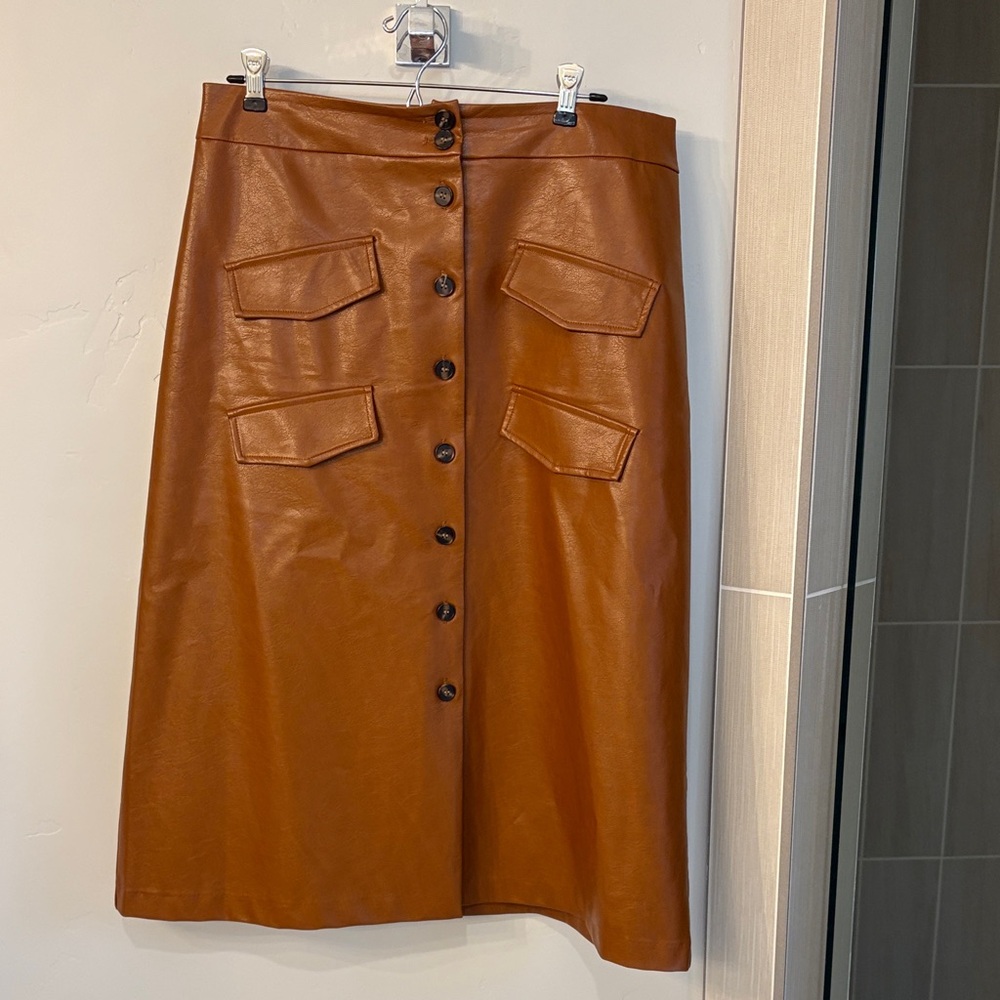 Mare Mare x Anthropologie Faux Leather skirt